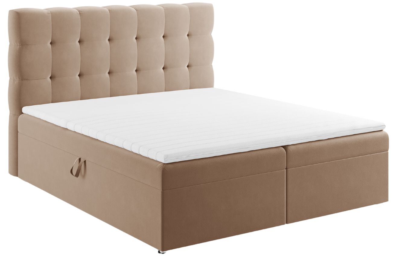 Micadoni Sametová boxspring postel Mamaia 180 x 200 cm