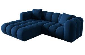 Windsor & Co Sametová rohová pohovka Halley 242 cm