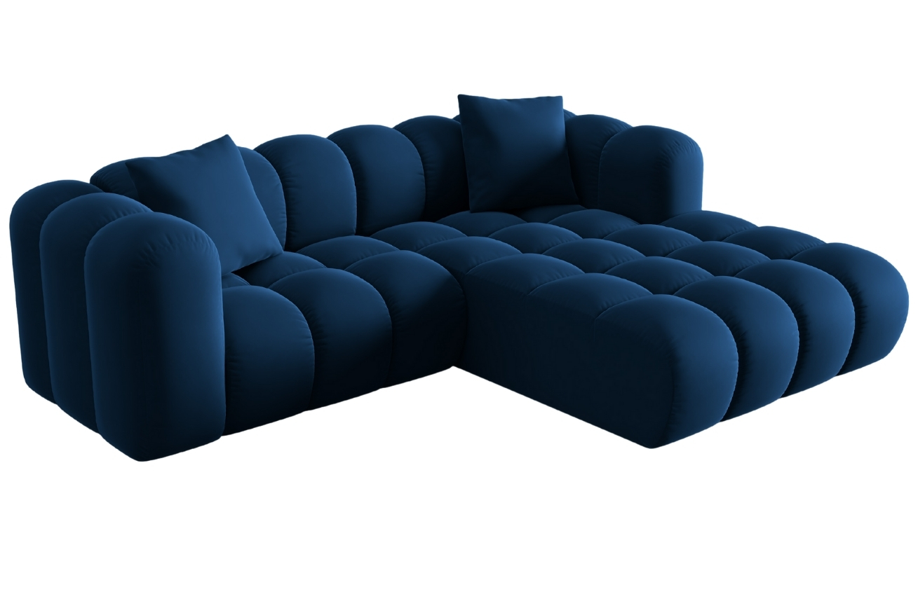 Windsor & Co Sametová rohová pohovka Halley 242 cm