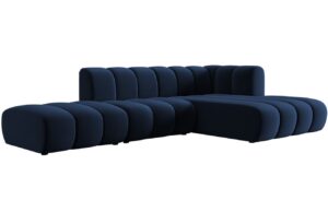 Micadoni Sametová rohová pohovka Lupine 294 cm