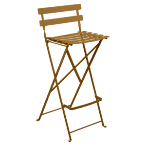 Hnědá kovová skládací barová židle Fermob Bistro