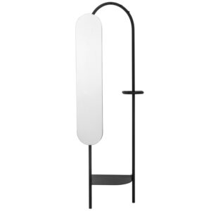 Bloomingville Kovový věšák se zrcadlem Belen