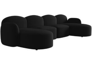 Micadoni Sametová rohová pohovka Blair 354 cm