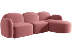 Micadoni Sametová rohová pohovka Blair 274 cm