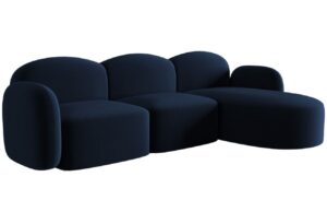 Micadoni Sametová rohová pohovka Blair 274 cm