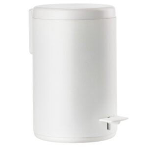 Zone Denmark Bílý kovový pedálový odpadkový koš Rim 3 l