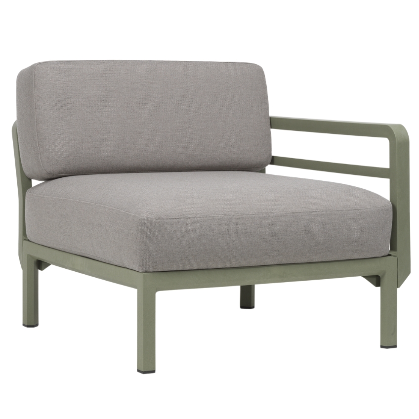 Nardi Šedý zahradní koncový modul Maximo se zelenou podnoží