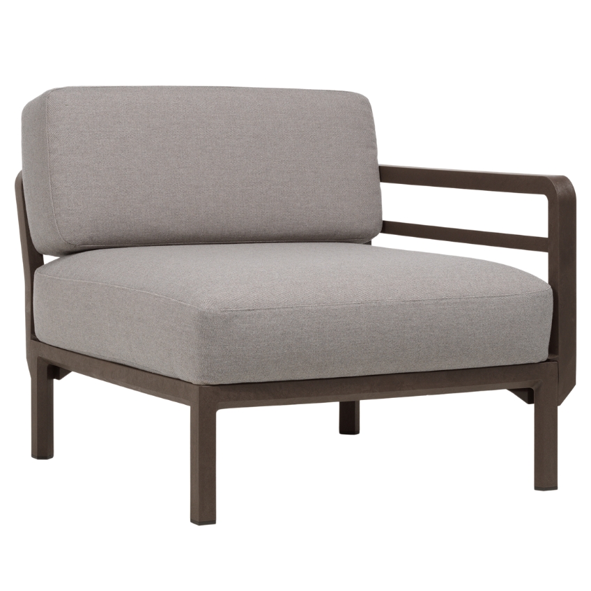 Nardi Šedý zahradní koncový modul Maximo s hnědou podnoží