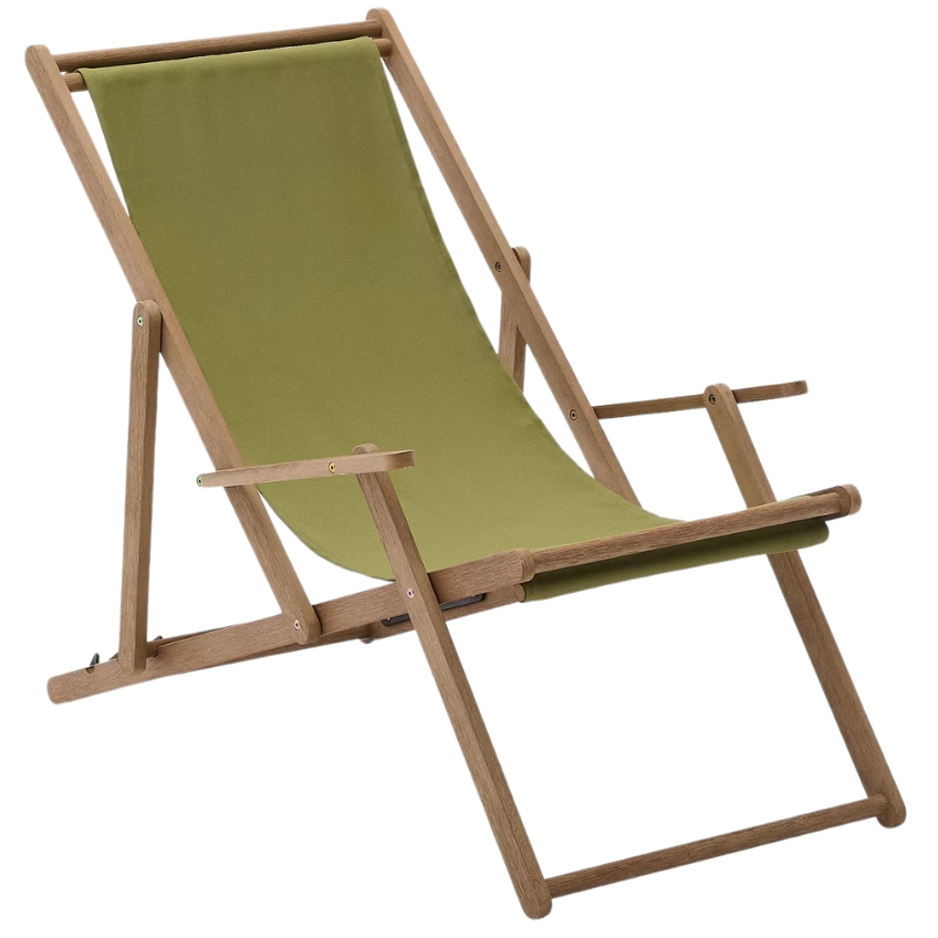 Zelené zahradní skládací lehátko Kave Home Vilara