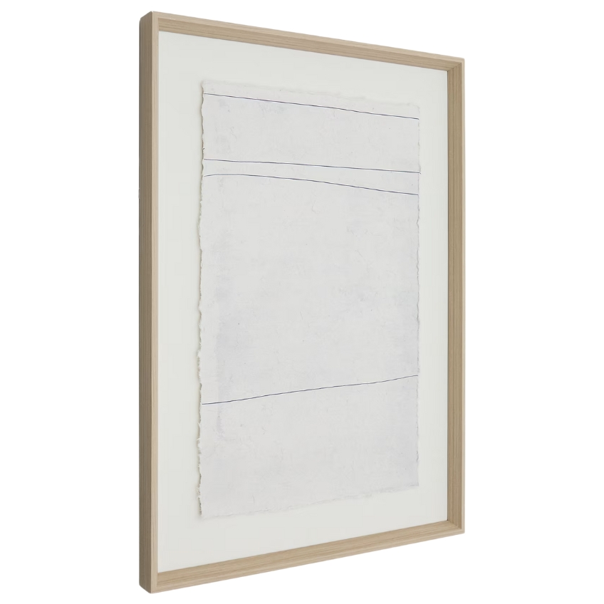 Bílý abstraktní obraz Kave Home Durkan 70 x 50 cm