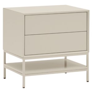 Krémový noční stolek Teulat Platt 55 x 40 cm