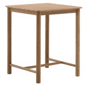 Kave Home Dřevěný zahradní barový stůl Sori 78 x 78 cm