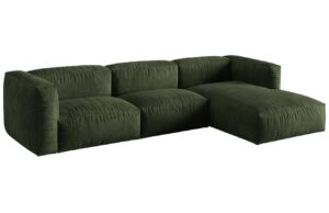 Micadoni Sametová rohová pohovka Martina 330 cm