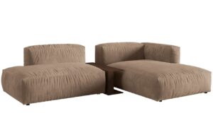 Micadoni Sametová rohová pohovka Martina 285 cm