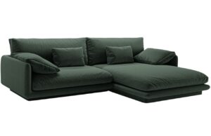 Micadoni Zelená čalouněná rohová pohovka Torino 250 cm