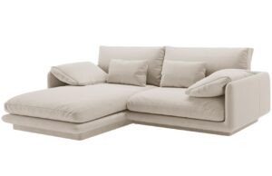 Micadoni Sametová rohová pohovka Torino 220 cm