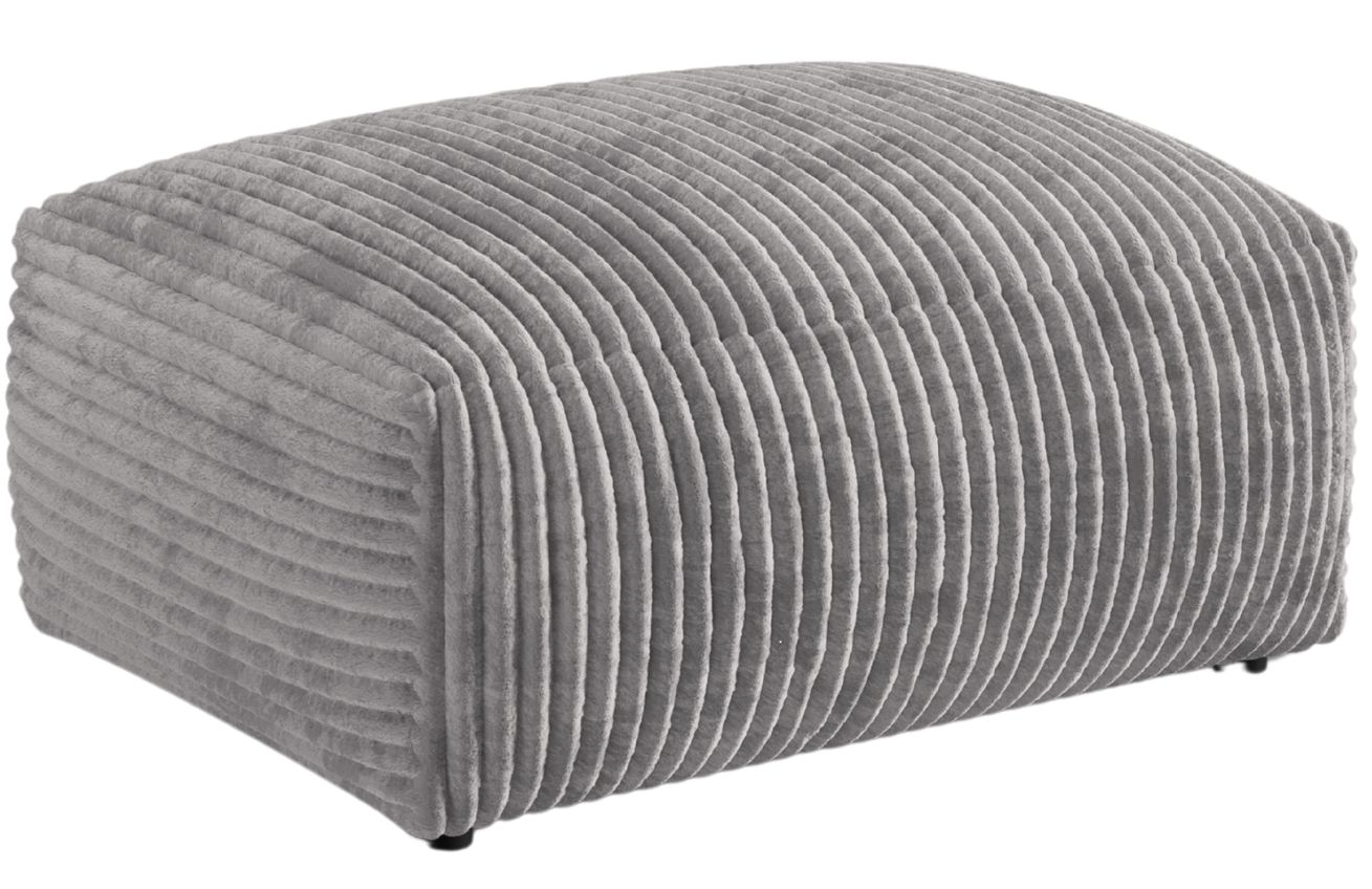 Micadoni Světle šedá manšestrová podnožka Martina 95 x 65 cm