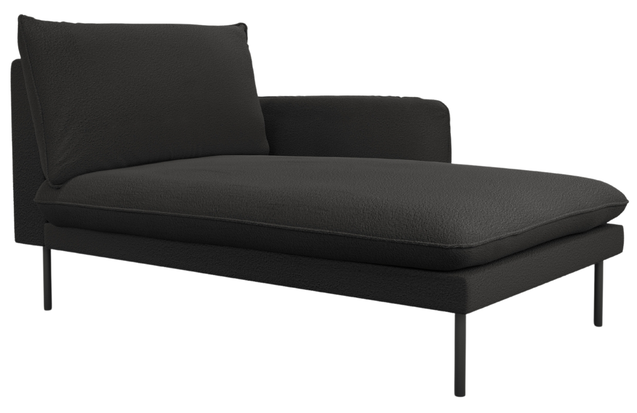 Cosmopolitan Design Černá bouclé lenoška Vienna 170 cm