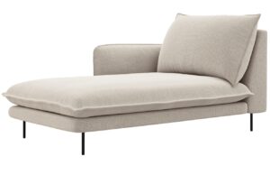 Cosmopolitan Design Světle béžová čalouněná lenoška Vienna 170 cm