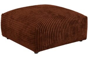 Micadoni Terakotově červená manšestrová podnožka Martina 106 x 106 cm