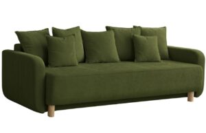 Micadoni Zelená rozkládací pohovka Elen 231 cm