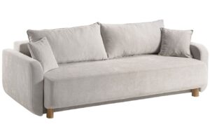 Micadoni Světle šedá  rozkládací pohovka Elen 231 cm