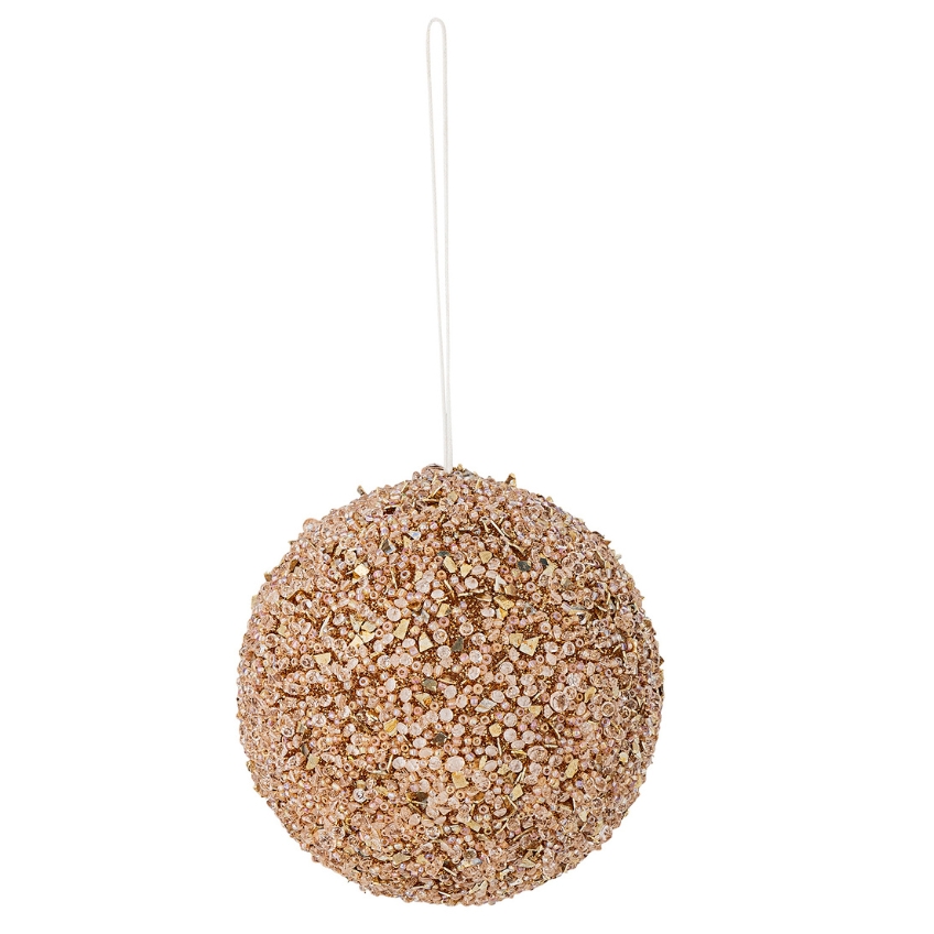 Bloomingville Zlatá plastová vánoční ozdoba Nicolet 9 cm