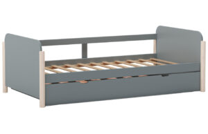 Marckeric Šedozelená dřevěná rozkládací postel Enola 90 x 190 cm