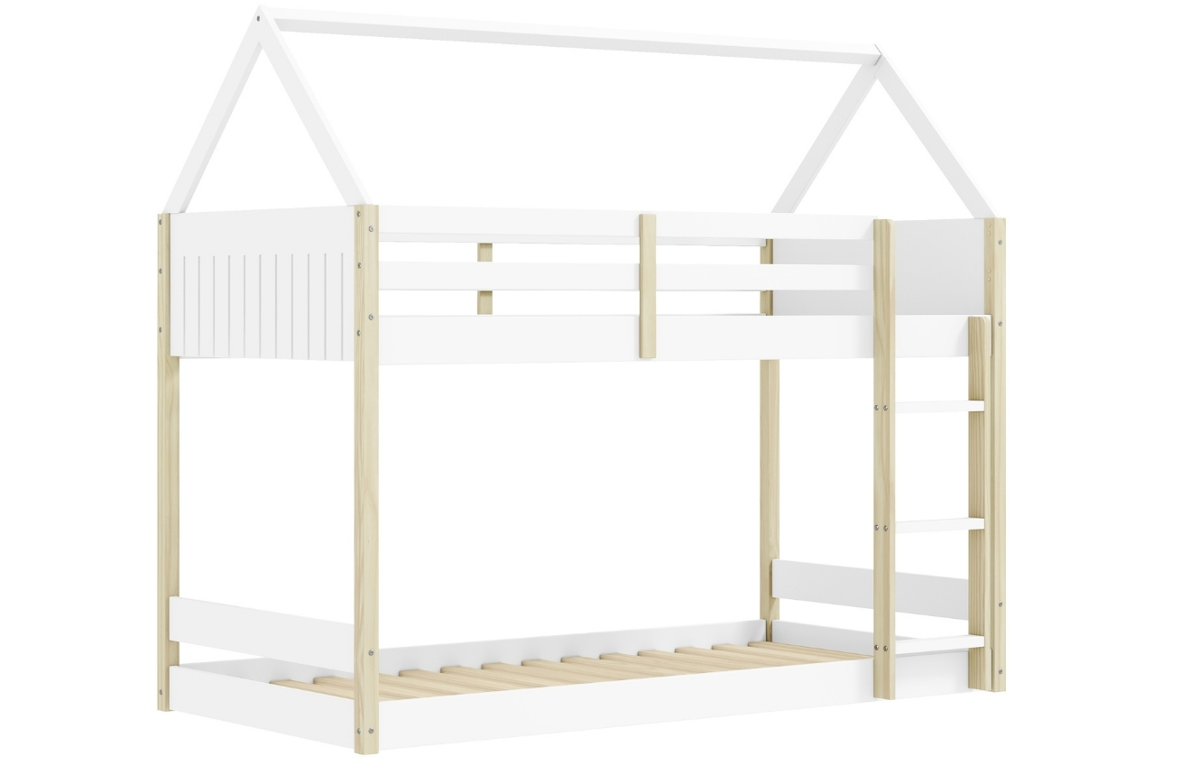 Marckeric Bílá dřevěná dvoupatrová postel Sila 90 x 190 cm