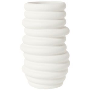 Jotex Bílá kameninová váza BETH