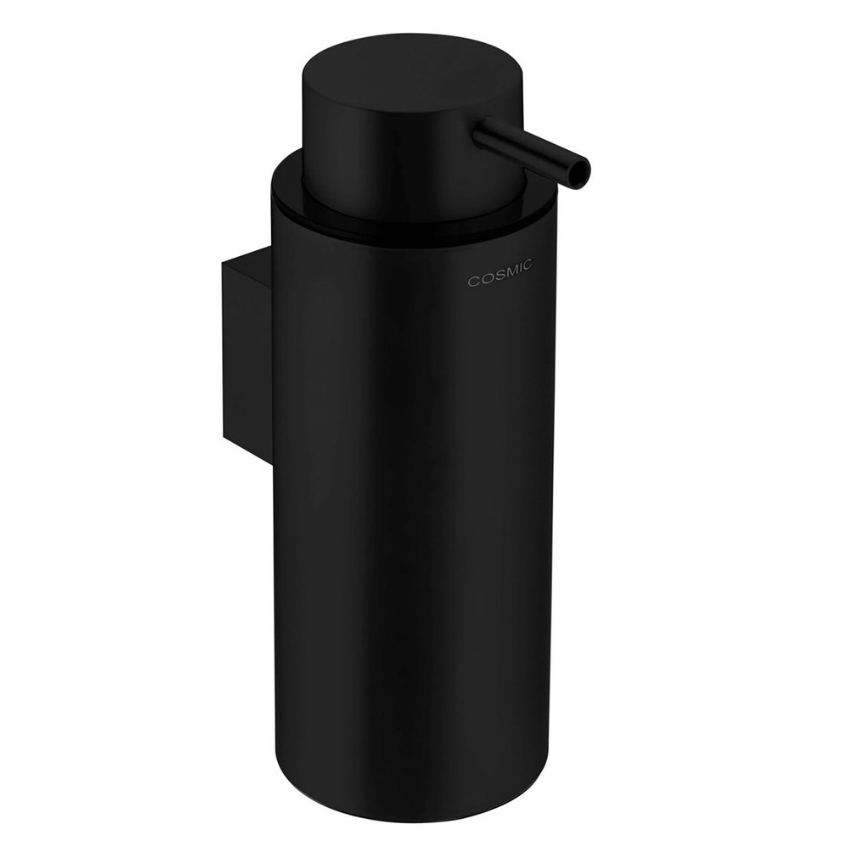 Cosmic Černý kovový nástěnný dávkovač mýdla Logic 200 ml
