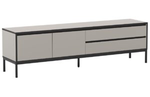 Marckeric Krémový lakovaný TV stolek Lorenza 180 x 40 cm