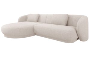 Cosmopolitan Design Béžová čalouněná rohová pohovka Camden 289 cm