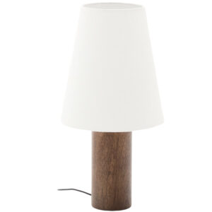 Kave Home Tmavá dřevěná stolní lampa Marga