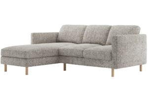 Micadoni Béžovošedá rohová pohovka Eden 250 cm