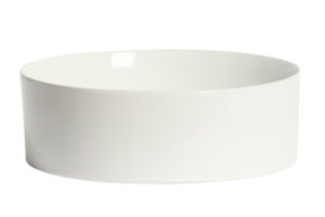 Kave Home Bílé keramické umyvadlo na desku Ovara Ø 36 cm