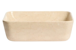 Kave Home Béžové mramorové umyvadlo na desku Darnen 40 x 40 cm