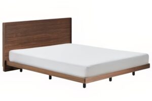 Kave Home Ořechová postel Norlen 160 x 200 cm s čelem