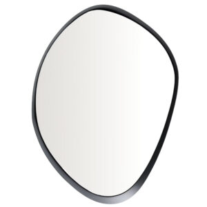 Kave Home Černé kovové závěsné zrcadlo Tebel 94