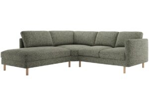 Micadoni Zelená rohová pohovka Eden 267 cm