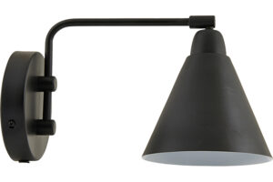 House Doctor Černé kovové nástěnné světlo Game 15 cm