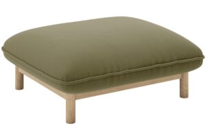 Micadoni Zelená sametová podnožka Ada 80 x 65 cm