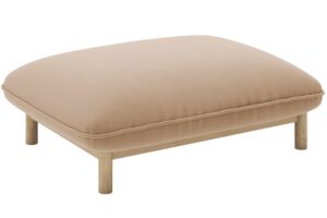 Micadoni Béžová sametová podnožka Ada 95 x 65 cm