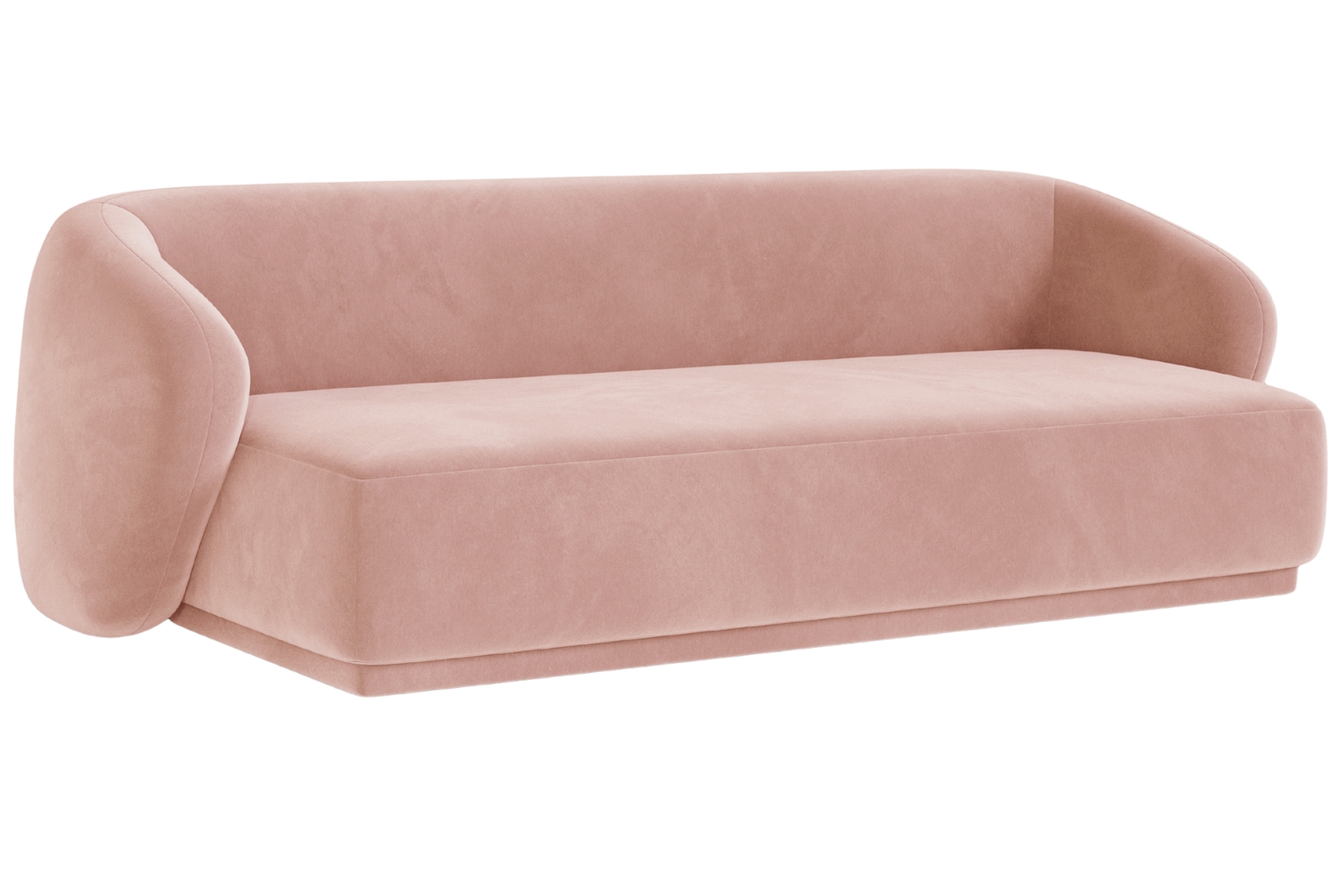 Maison Heritage Růžová sametová trojmístná pohovka Jane 220 cm