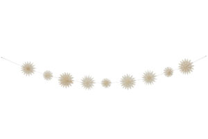 Bloomingville Bílá papírová vánoční girlanda Bellac 183 cm