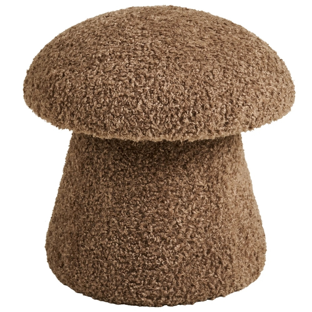 Nordic Living Hnědý taburet Enma 45 cm