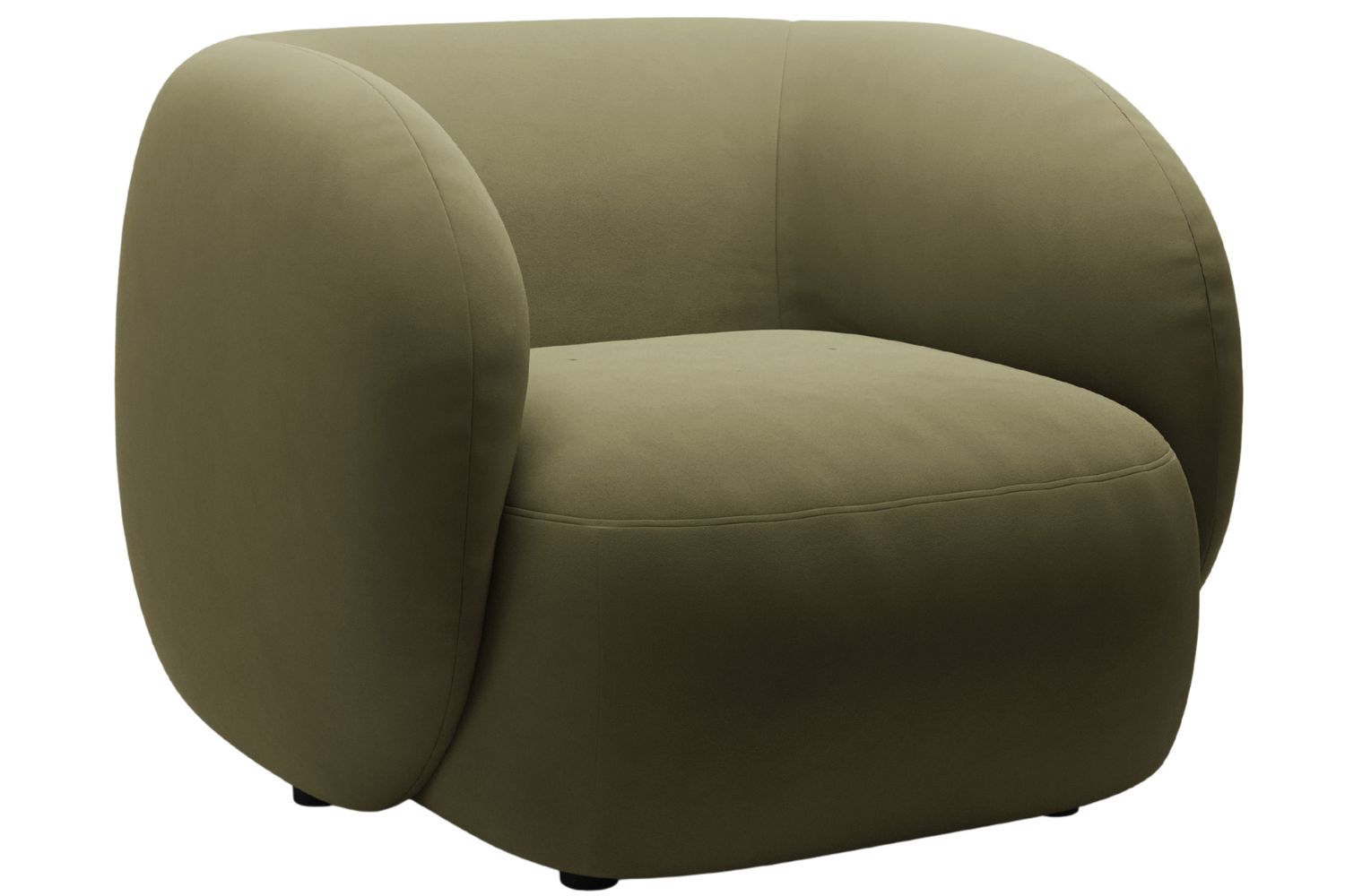 Micadoni Zelené sametové křeslo Kate