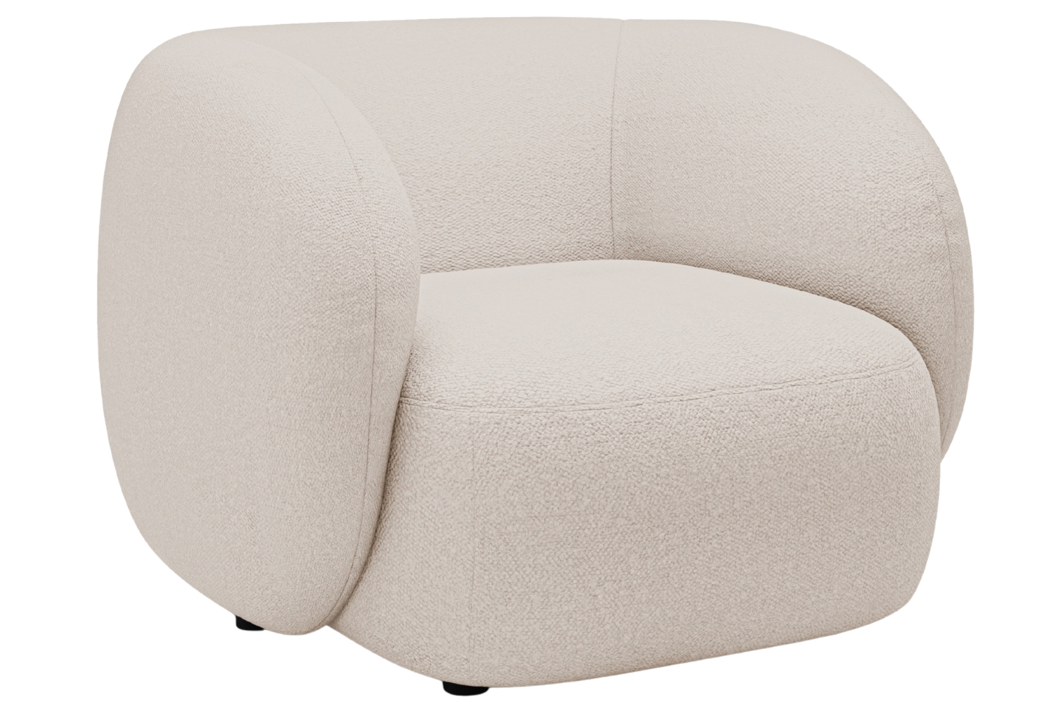 Micadoni Béžové bouclé křeslo Kate