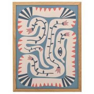 Bloomingville Abstraktní obraz Hebi 42 x 32 cm