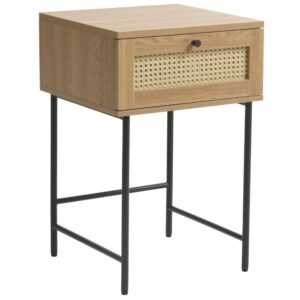 Unique Furniture Odkládací stolek Pensacola 45 x 45 cm s dubovým dekorem